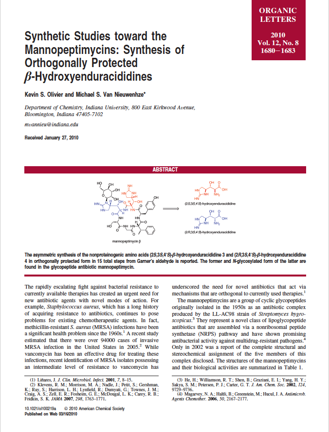 Synthetic Studies toward the Mannopeptimycins:  Synthesis of Orthogonally Protected ß-Hydroxyenduracididines