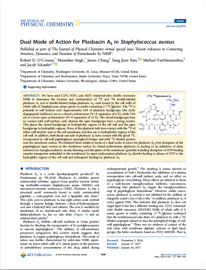 Dual mode of action for plusbacin A3 in Staphylococcus aureus